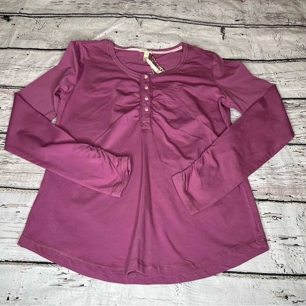 NWT Matilda Jane Henley Long Sleeve Tee Size L - Picture 1 of 6